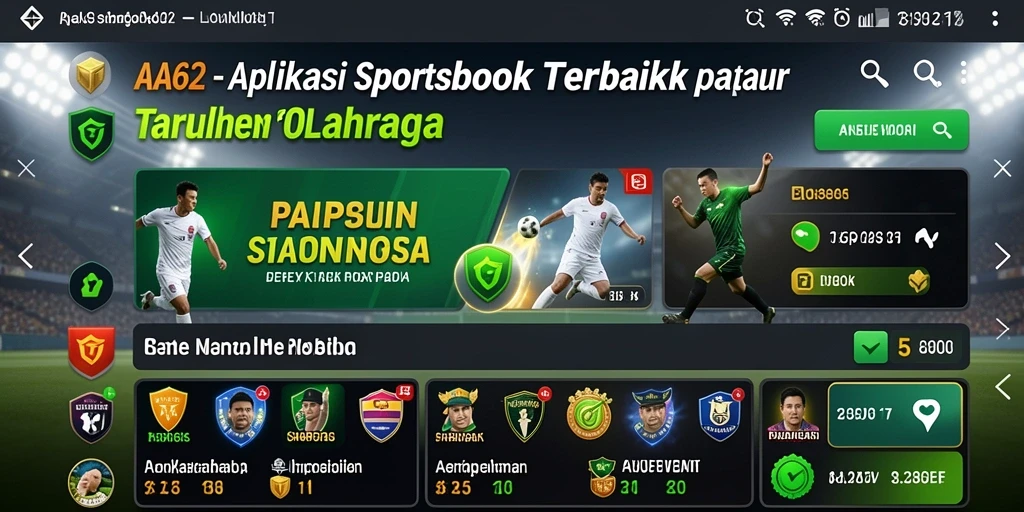 Tampilan gameplay aplikasi Sportsbook AA62 yang menarik dan interaktif.