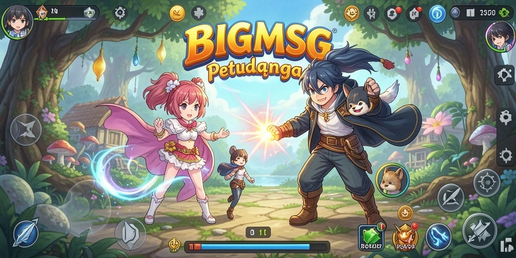 Screenshot menunjukkan gameplay seru di dunia Anime.
