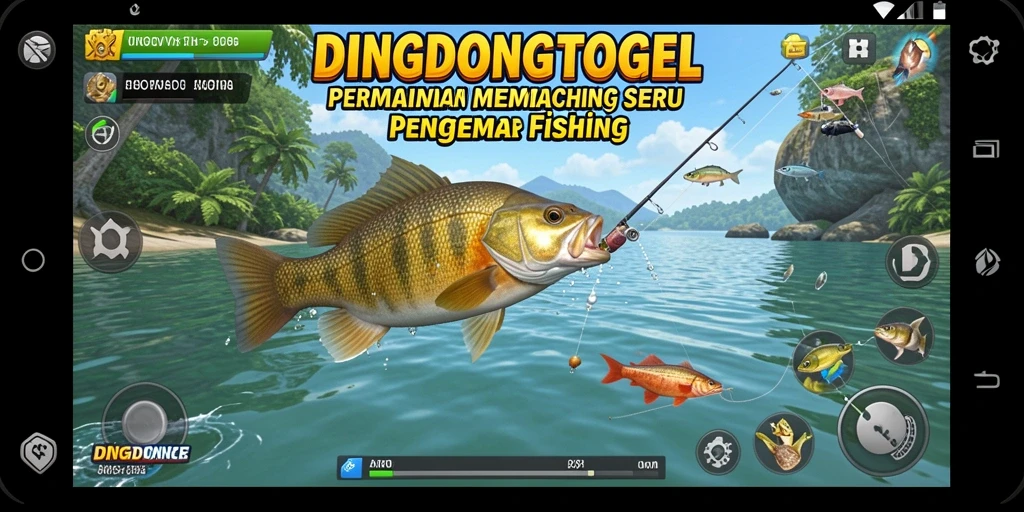 Tampilan gameplay Fishing yang seru dan menantang di DINGDONGTOGEL.