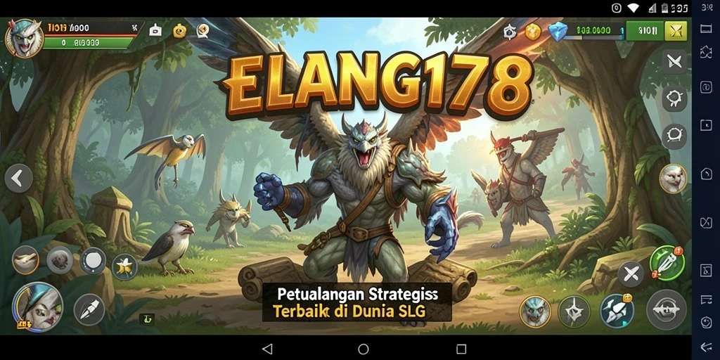 Screenshot gameplay ELANG178 menampilkan pertempuran strategi yang intens.