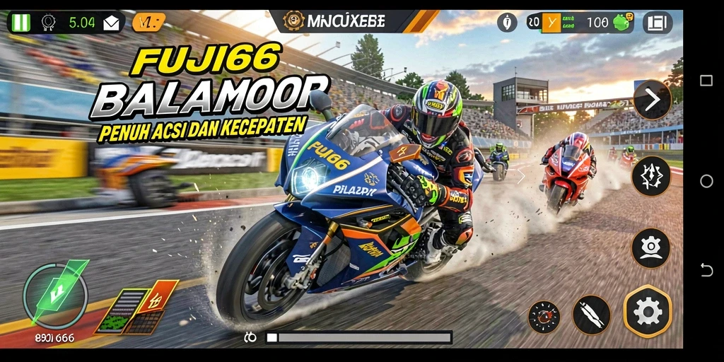 Tampilan seru balapan motor di FUJI66 yang menggugah adrenalin.