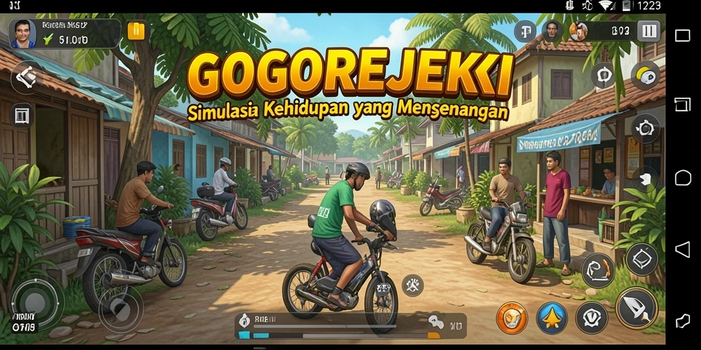 Tampilan gameplay GOGOREJEKI yang menarik dan imersif.