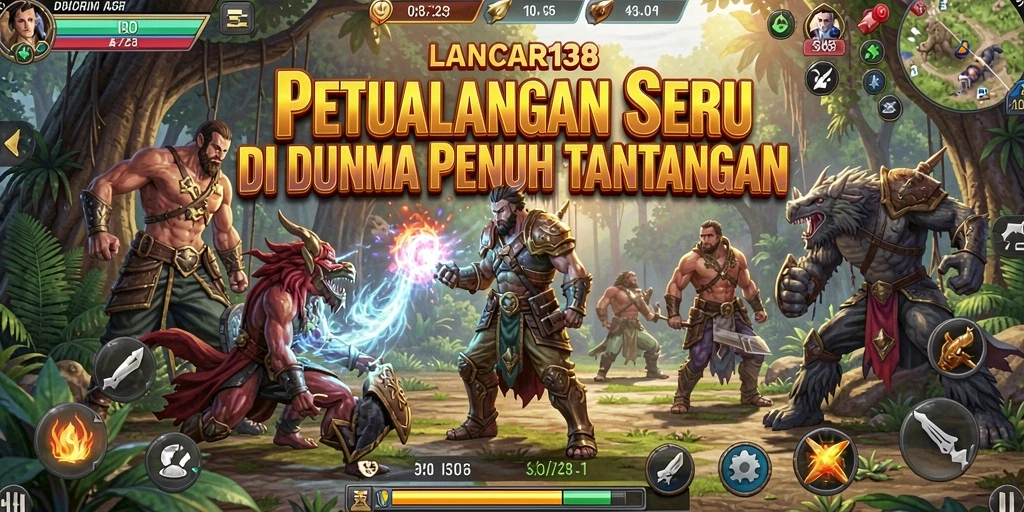 Tangkapan layar menampilkan aksi seru dalam LANCAR138 di dunia petualangan.
