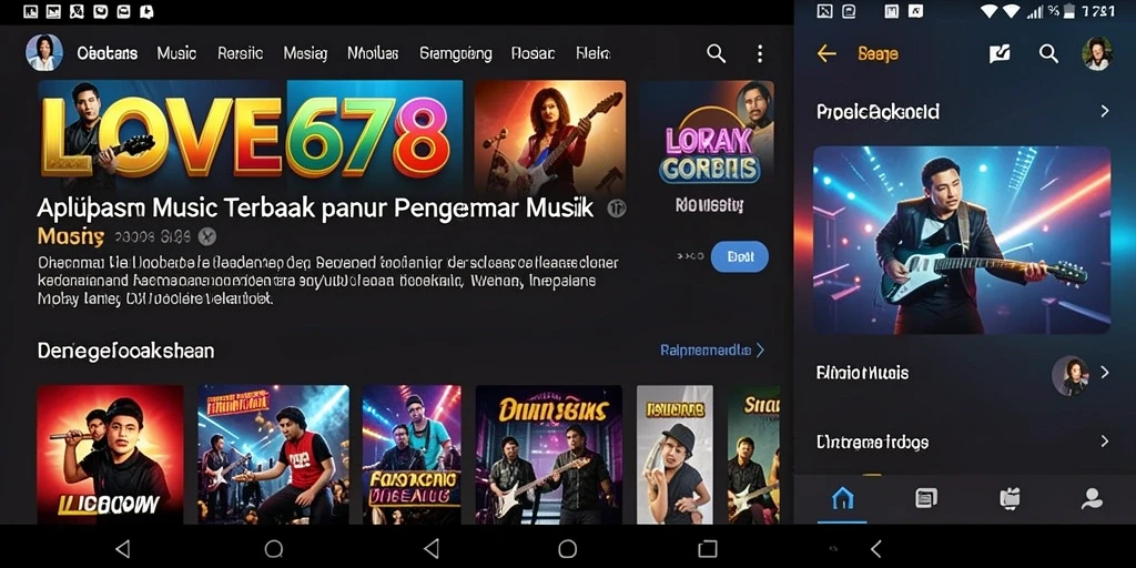 Tampilan layar utama LOVE678 dengan gameplay musik yang menarik.