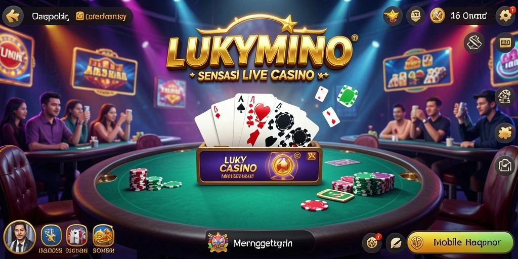 Tampilan gameplay Live Casino yang mendebarkan di LUKYMINO.
