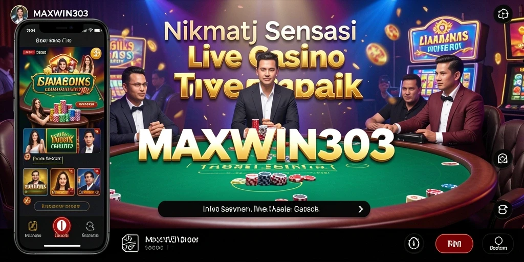 Tampilan gameplay seru di MAXWIN303 dengan dealer live professional.