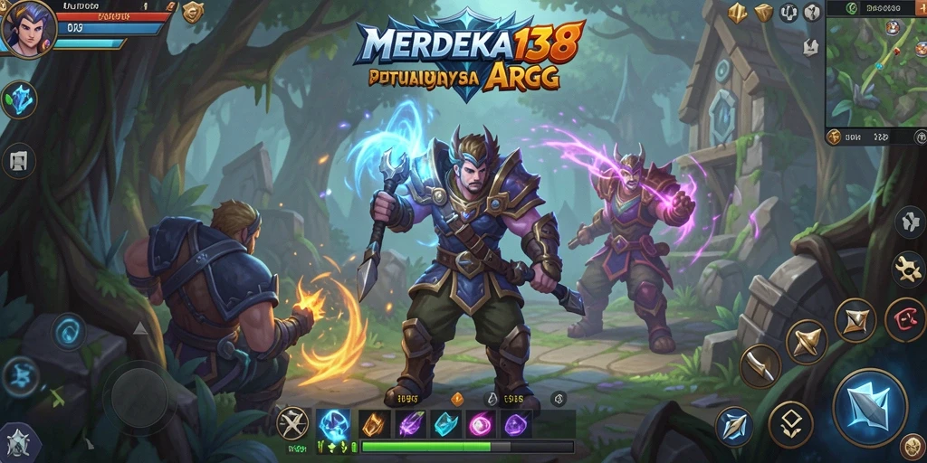 Tangkapan layar utama MERDEKA138 menampilkan aksi pertarungan dalam dunia ARPG.