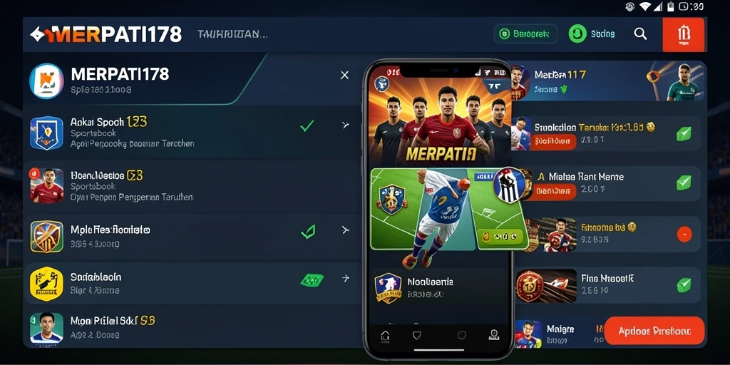 Tampilan antarmuka aplikasi <strong>MERPATI178</strong> yang menarik saat bermain taruhan olahraga.