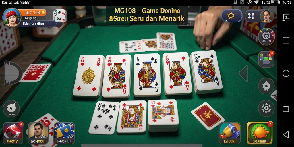 Screenshot gameplay MG108 yang menunjukkan keseruan permainan Domino.
