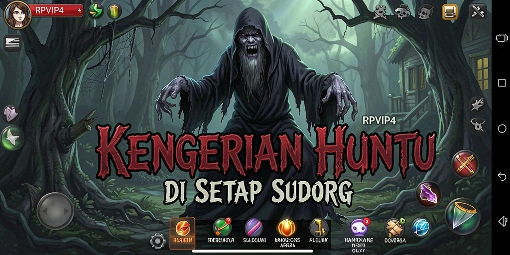 Gameplay menegangkan RPVIP4 dengan suasana kegelapan yang mencekam.