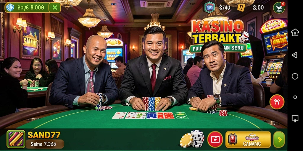 Screenshot gameplay SAND77 menunjukkan keseruan bermain Kasino.