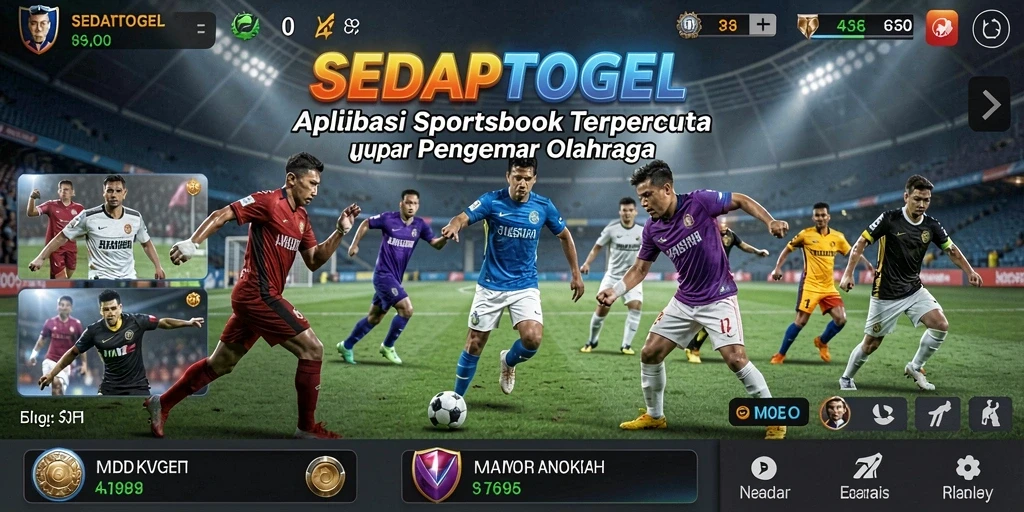 Tampilan utama SEDAPTOGEL dengan berbagai pilihan taruhan olahraga.