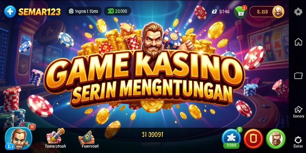 Tampilan gameplay SEMAR123 dengan suasana kasino yang seru.