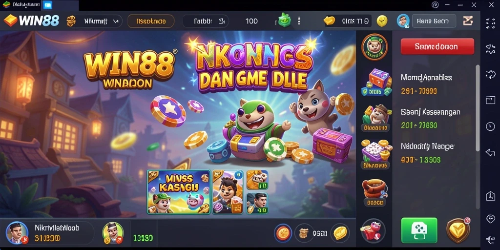 Tampilan gameplay WIN88 yang menawan dalam genre Idle.