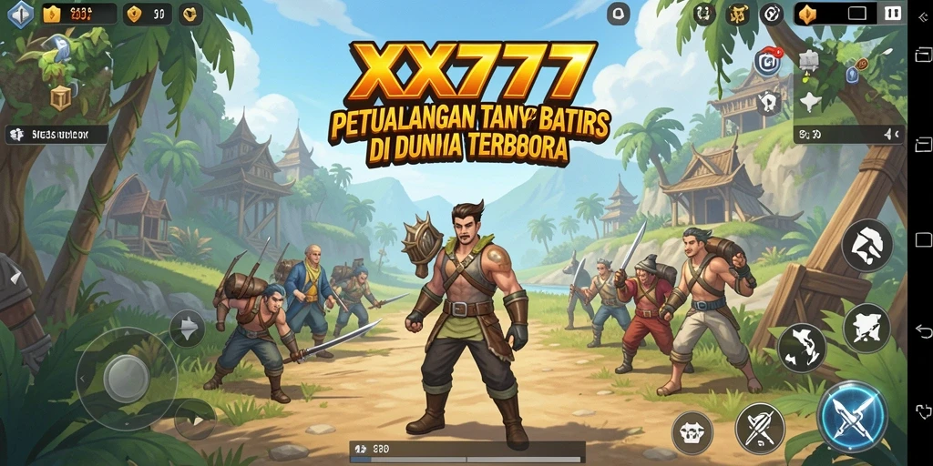 Screenshot XXX777 menunjukkan pemain menjelajahi dunia terbuka yang luas.